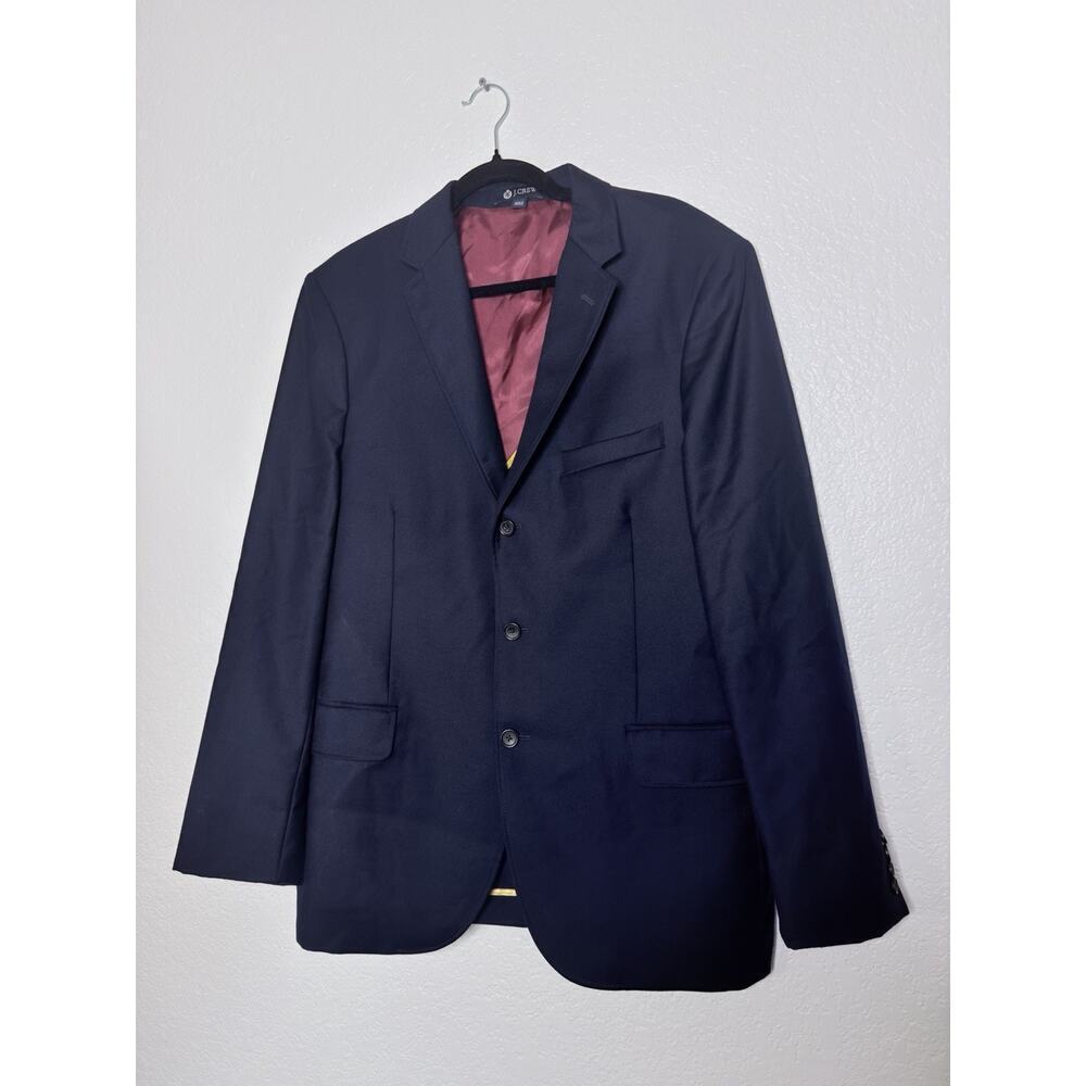 J. Crew Men's Navy 100% Wool Legacy Blazer 42R Suit Jacket Sport Coat Blue